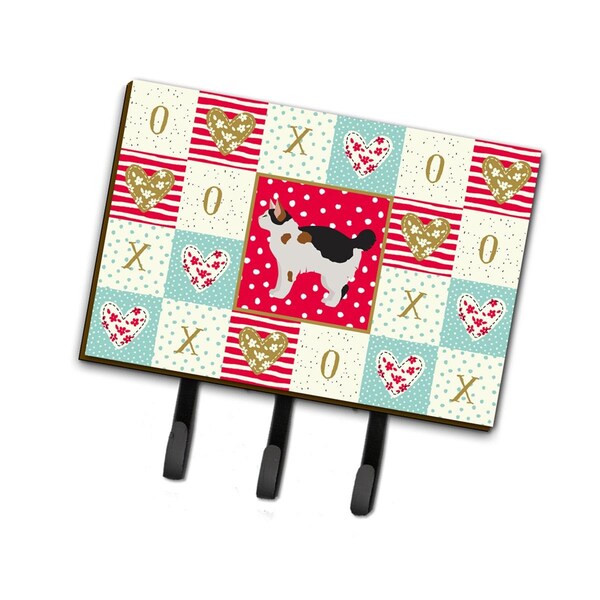Carolines Treasures 6 x 2 x 9 in. Manx No.3 Cat Love Leash or Key Holder CK5648TH68 - main